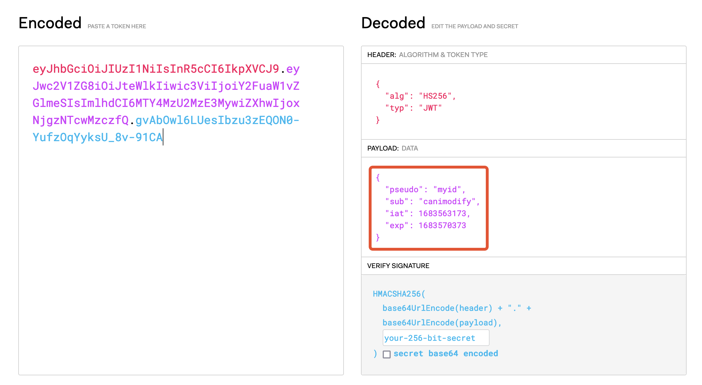 JWT Decoded